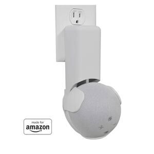 New Echogear Made For Amazon Outlet Hanger, White, for Echo Dot (4th generation)